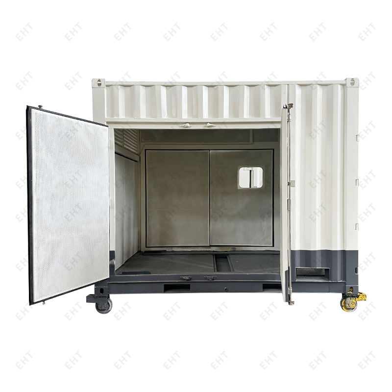 Gabinete de compressor de ar personalizado de 12 pés com sistema de coleta de óleo e água