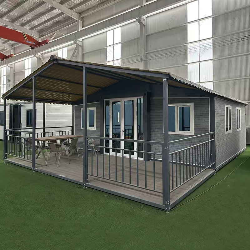 Unidade viva móvel pré-fabricada casa expansível de contêiner de asa dupla de 20 pés