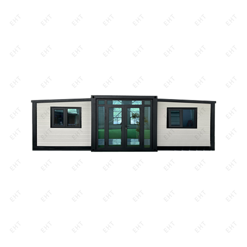 Unidade viva móvel pré-fabricada casa expansível de contêiner de asa dupla de 20 pés