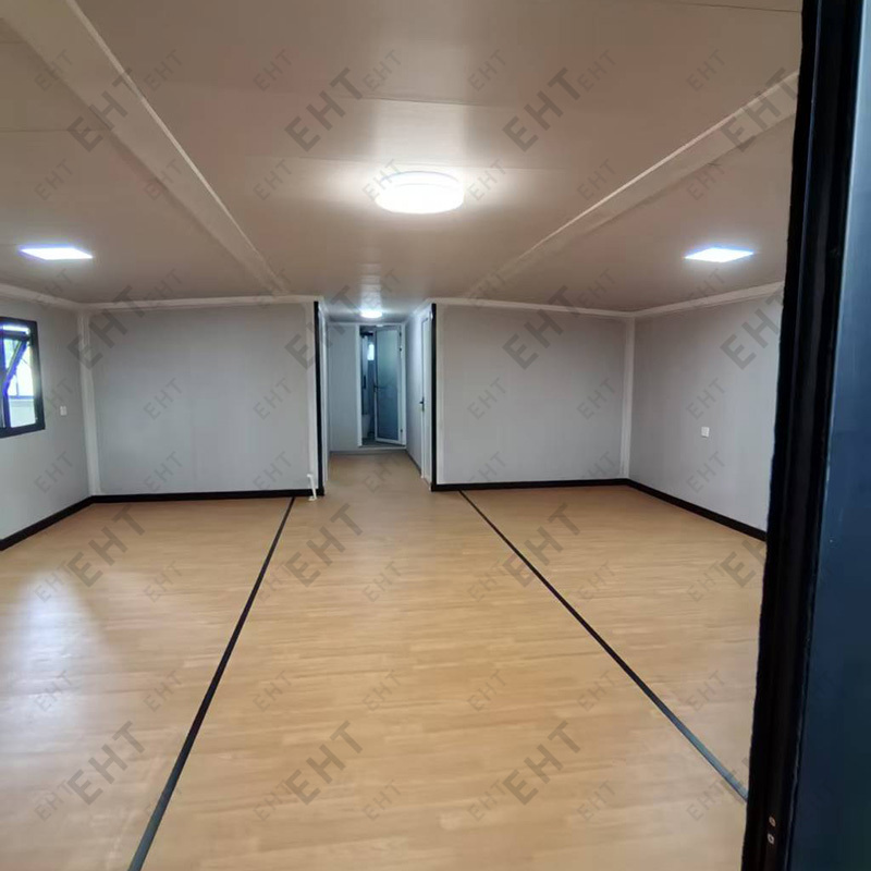 Unidade viva modular pré-fabricada casa expansível de contêiner de asa dupla de 40 pés